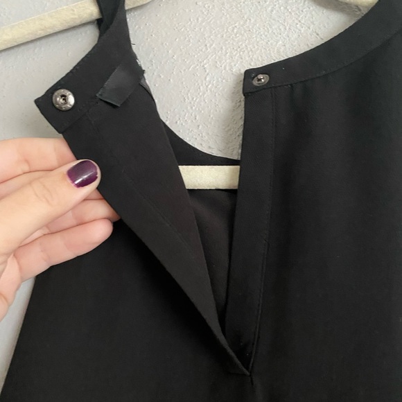 Aqua Dress Size Small Black Halter Mini Length High Neckline Shift Style - Picture 7 of 7